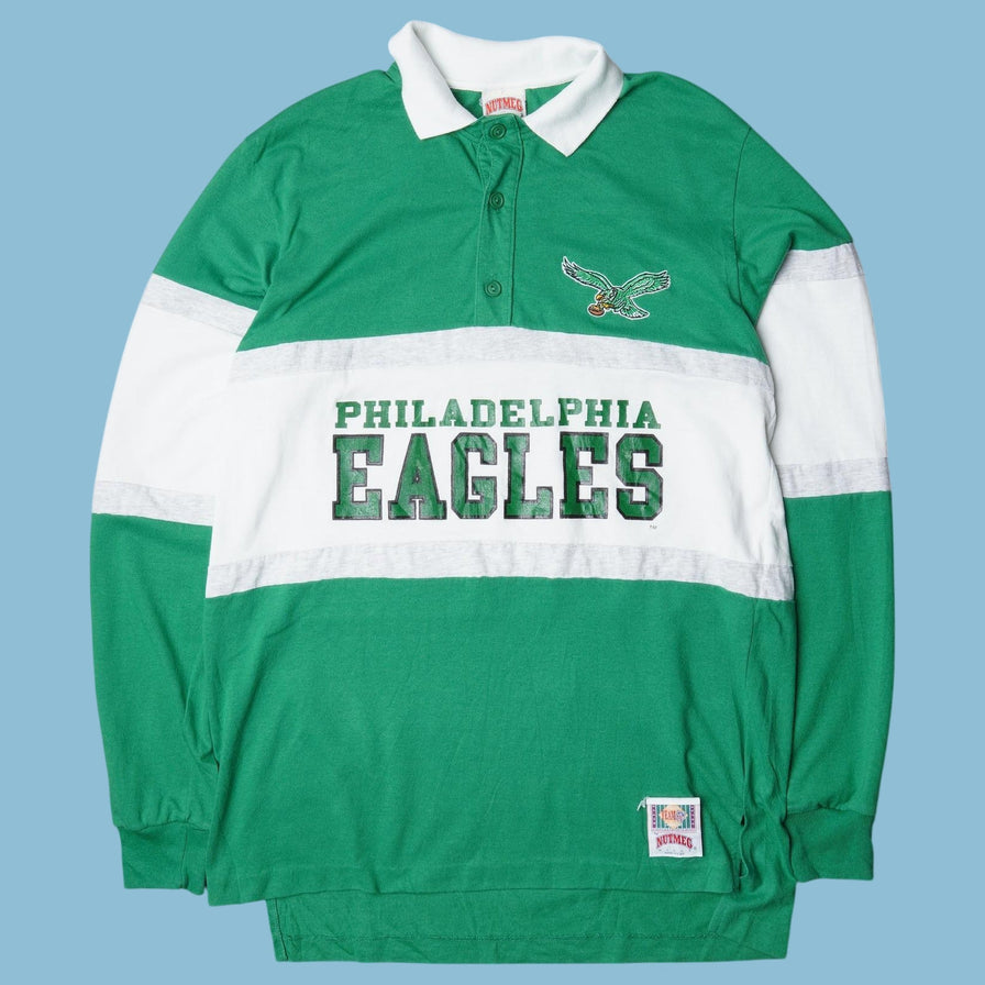 Vintage Nutmeg 90s Philadelphia Eagles NFL Rugby Longsleeve - XL