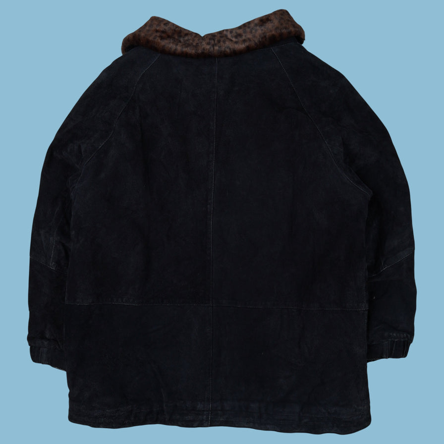 Vintage OTA Outertown Leoparden Wildleder Jacke - XL