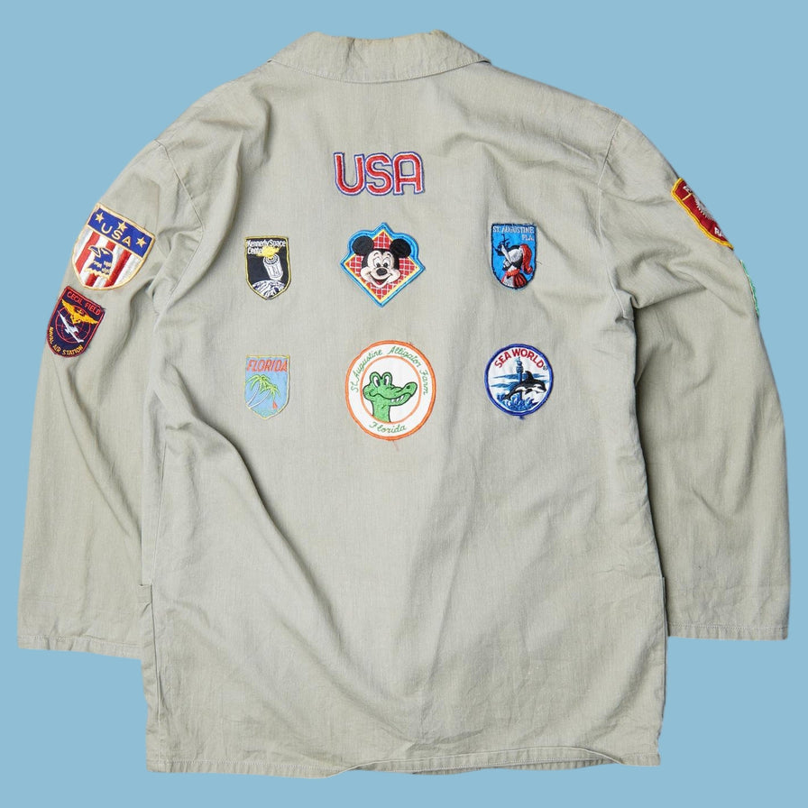 Vintage Outer Image Patches Blazer Jacke - L