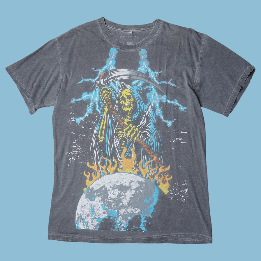 Vintage Pacsun Grim Reaper Graphic T-Shirt - M