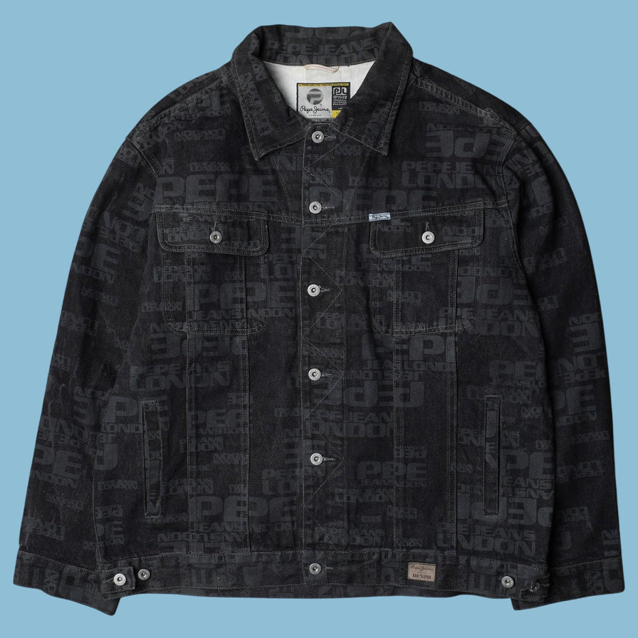 Vintage Pepe Jeans Allover Print Jeansjacke - XL