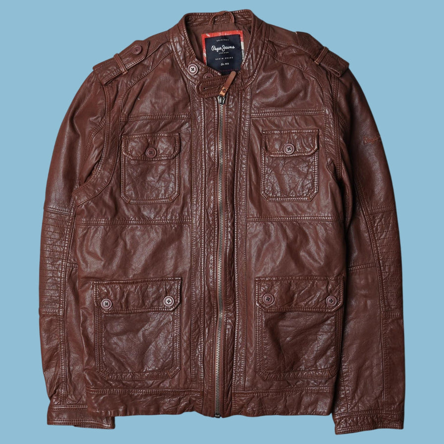 Vintage Pepe Jeans Lederjacke - L