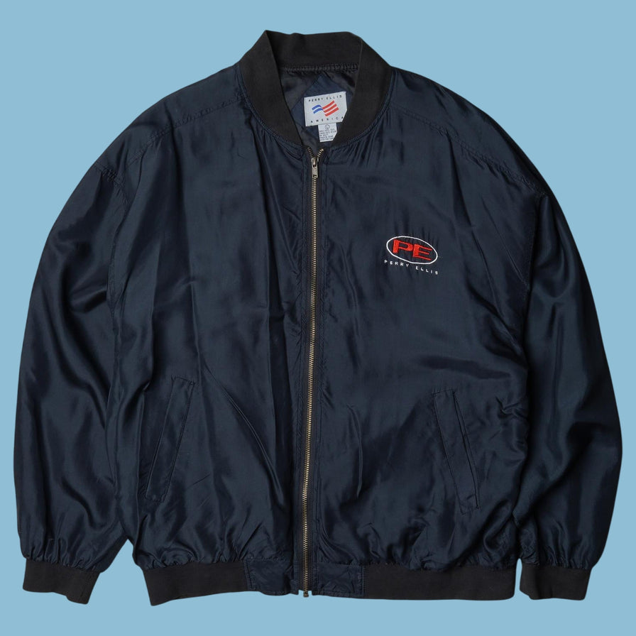 Vintage Perry Ellis 90s Bomber Jacke - L