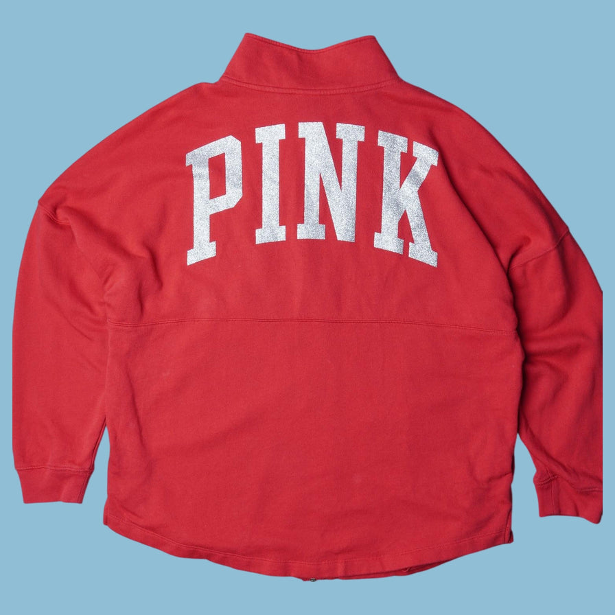 Vintage Pink Full Zip Sweater - L