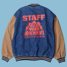 Vintage Planet Hollywood 90s Staff Denim Varsity Jacke - XL