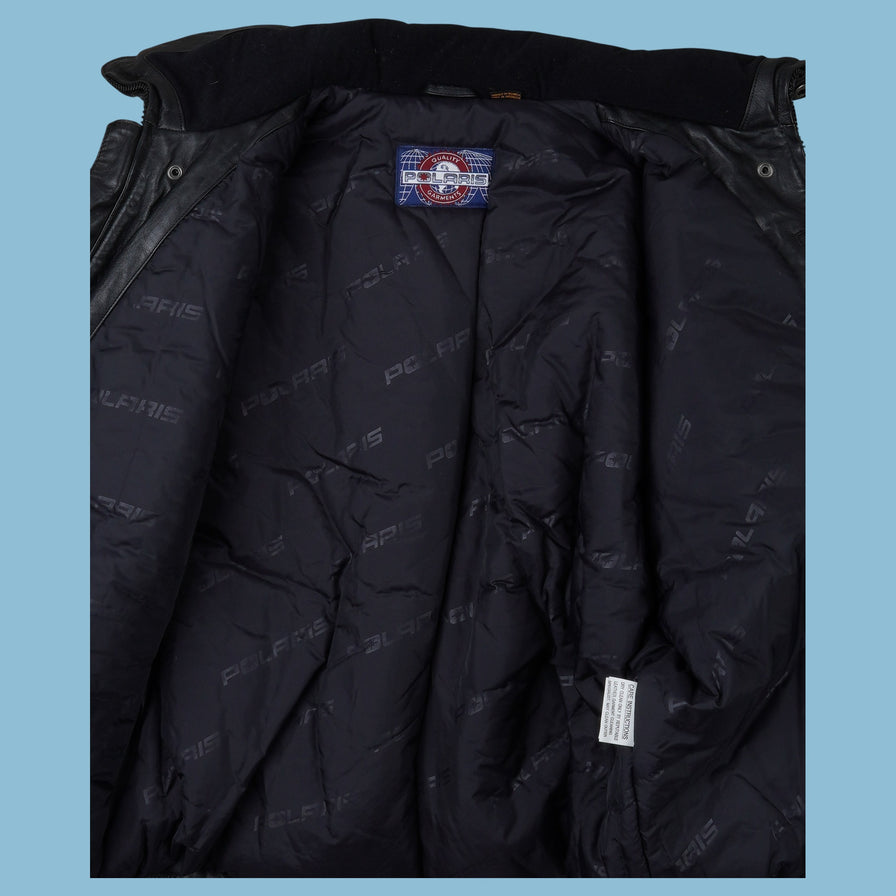 Vintage Polaris Leder Racing Jacke - 2XL