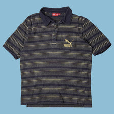Vintage Puma Striped Polo - M