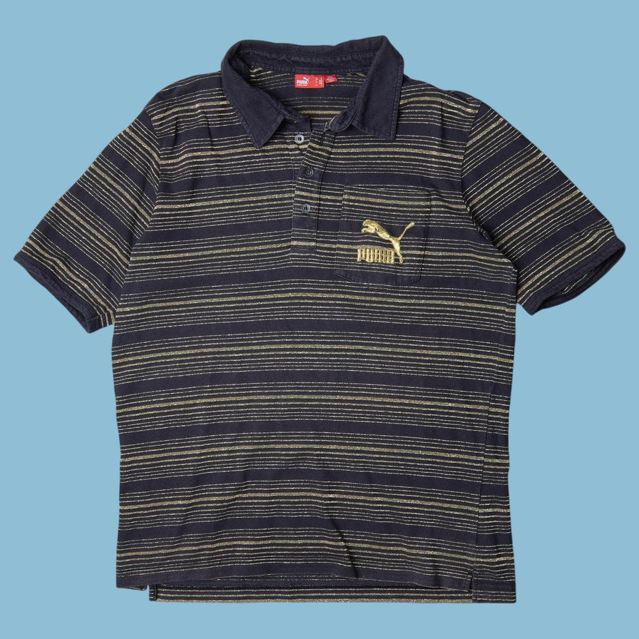 Vintage Puma Striped Polo - M