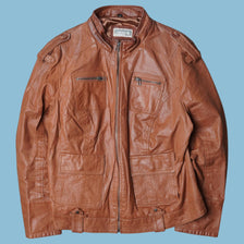 Vintage Y2K Rainbow Leather Jacket - M