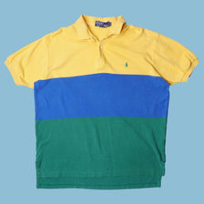 Vintage Ralph Lauren 90s Colorblock Polo T-Shirt - M
