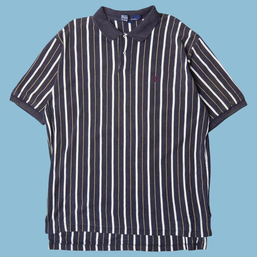 Vintage Ralph Lauren 90s Striped Polo Shirt - XL