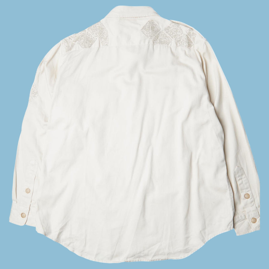 Vintage Ralph Lauren Beaded Embroidery Hemd - 2XL