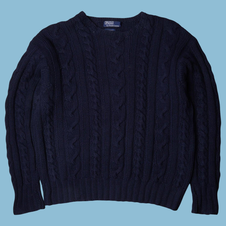 Vintage Ralph Lauren Cable Knit Pullover - L