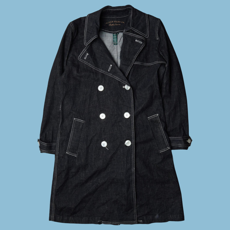 Vintage Ralph Lauren Denim Trenchcoat - M