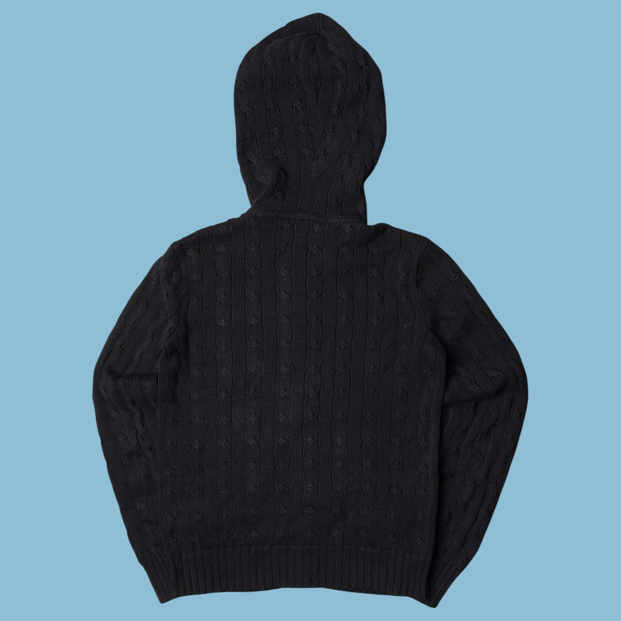 Vintage Ralph Lauren Sport Cable Knit Hoodie - S