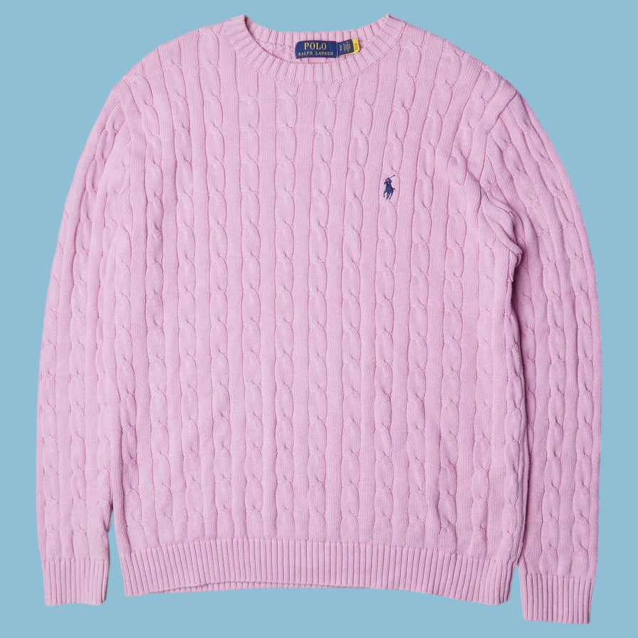 Vintage Ralph Lauren Zopfmuster Pullover - S