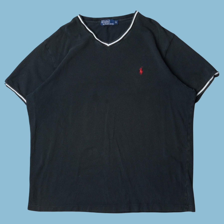 Vintage Ralph Lauren V-Neck T-Shirt - XL
