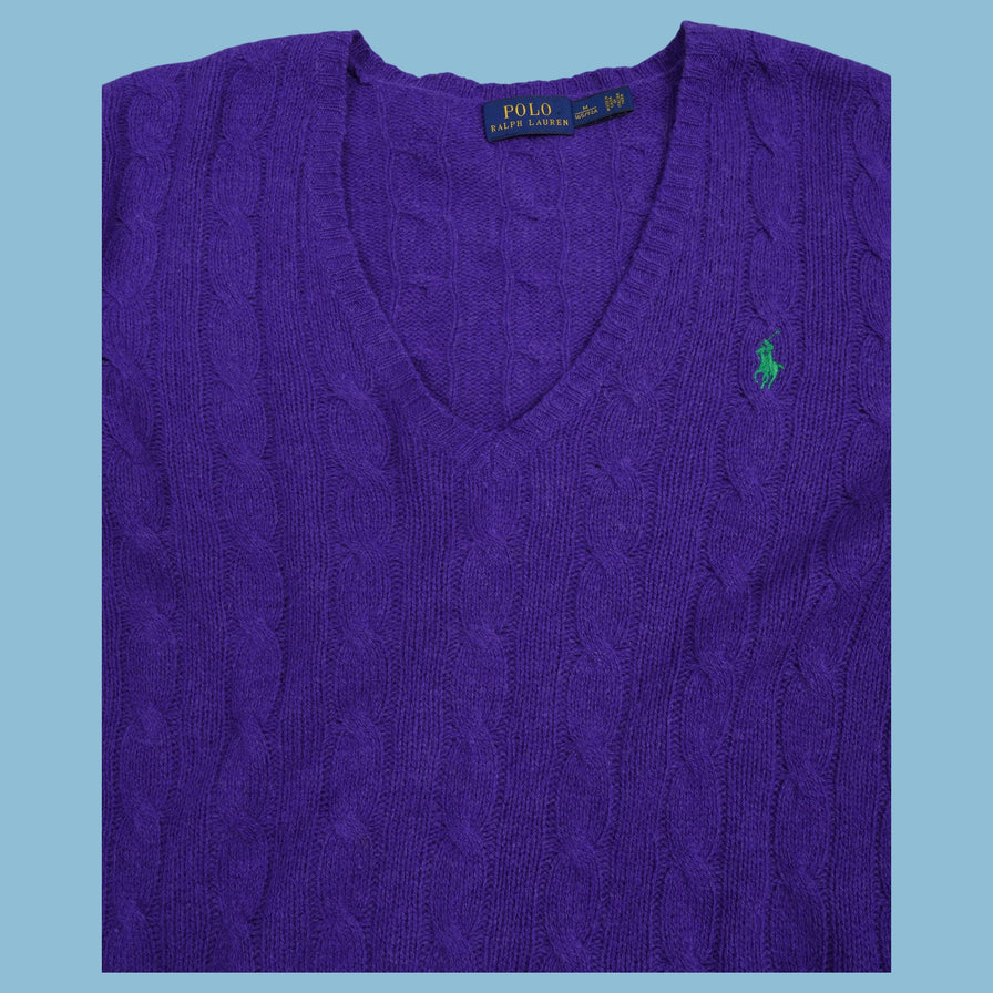 Vintage Ralph Lauren Zopfmuster Strickpullover - M - NFF Vintage