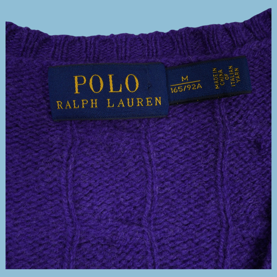 Vintage Ralph Lauren Zopfmuster Strickpullover - M - NFF Vintage