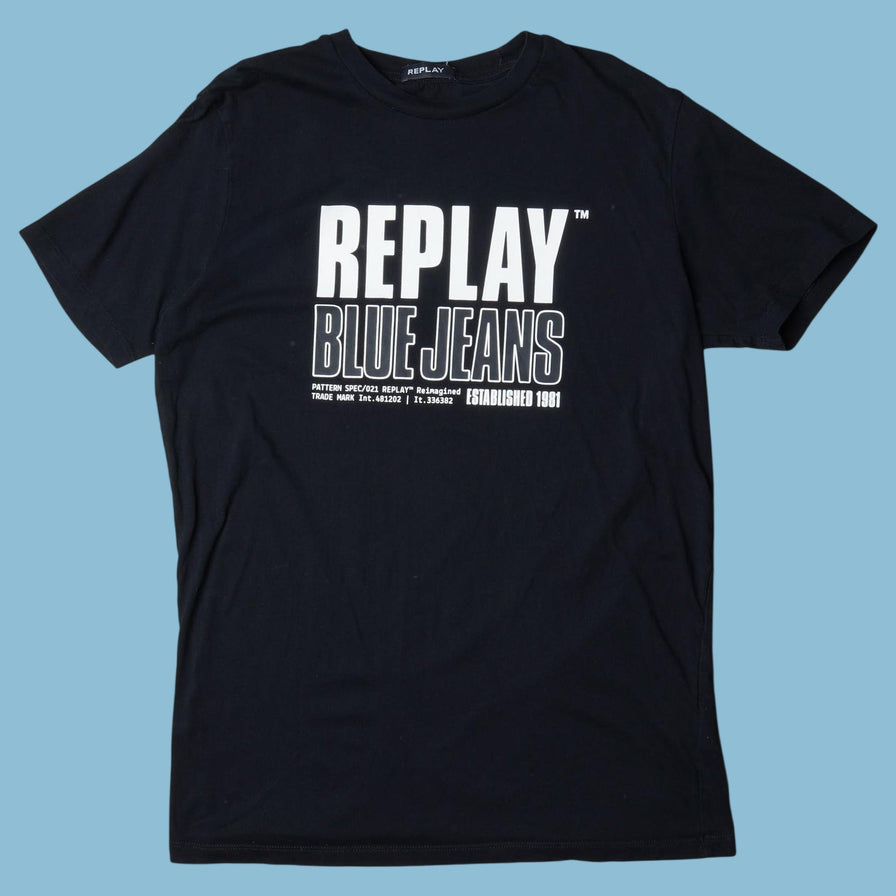 Vintage Replay Blue Jeans T-Shirt - M