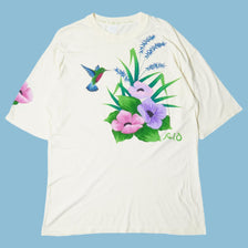 Vintage Rio Hummingbird Floral T-Shirt - XL