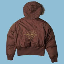 Vintage Roca Wear Y2K Fur Hood Jacket - XL