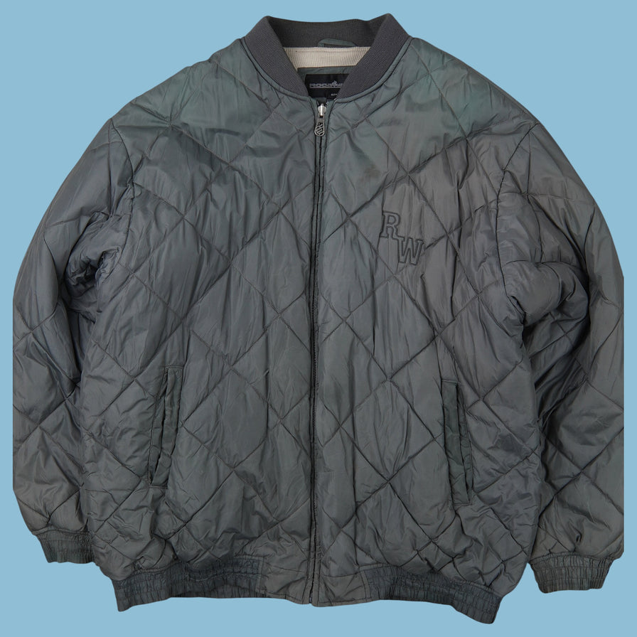Vintage Y2K Roca Wear Puffer Bomberjacke - 2XL