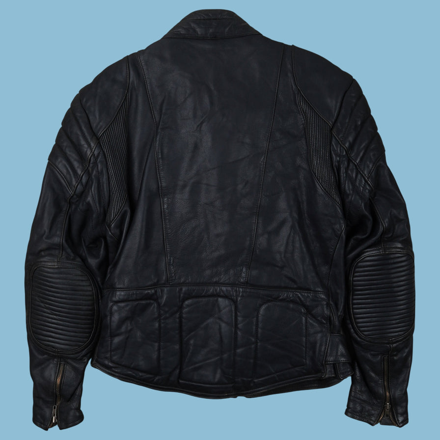 Vintage Rossano Biker Lederjacke - S