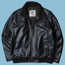 Vintage Route 66 Leather Jacket - L