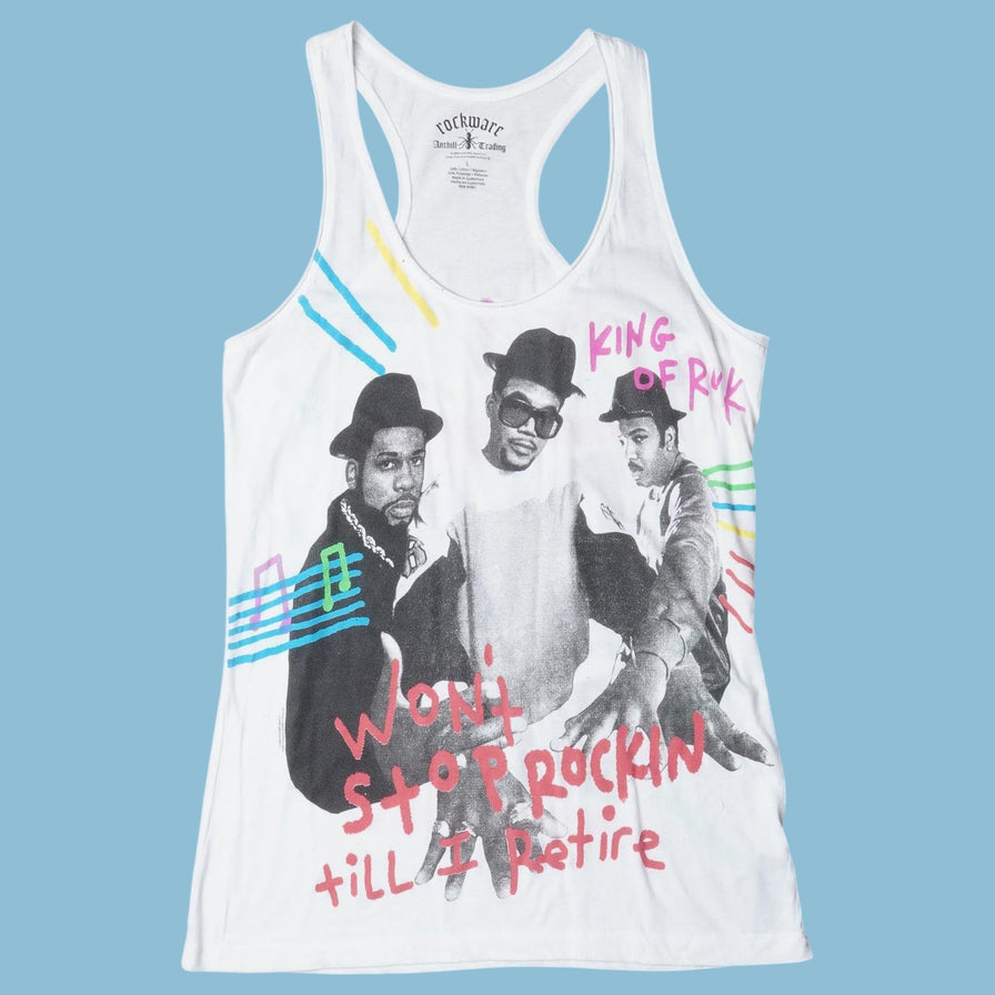 Vintage Run DMC 80s King of Rock Tank Top - L
