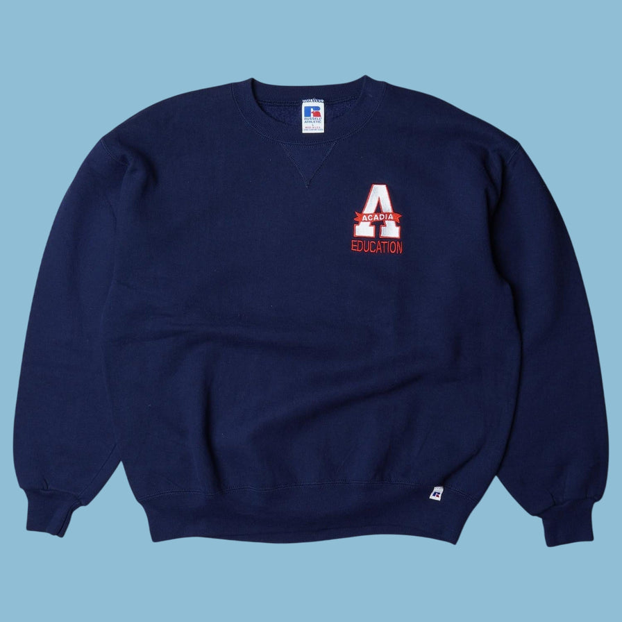 Vintage Russell Athletic 90s Acadia Education Sweater - L