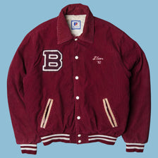 Vintage Russell Athletic 90s Corduroy Varsity Jacke - L