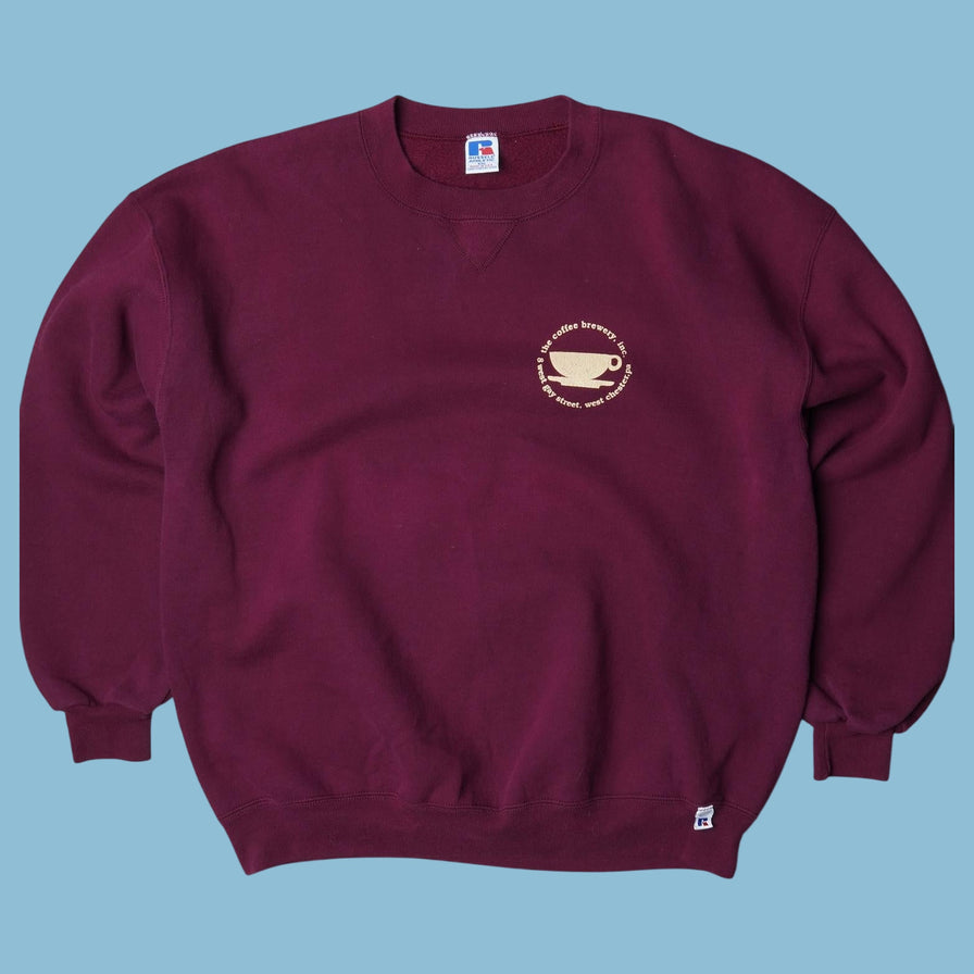 Vintage Russell Athletic 90s The Coffee Brewery Sweater - 2XL