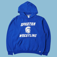 Vintage Russell Athletic Spartan Wrestling Hoodie - L