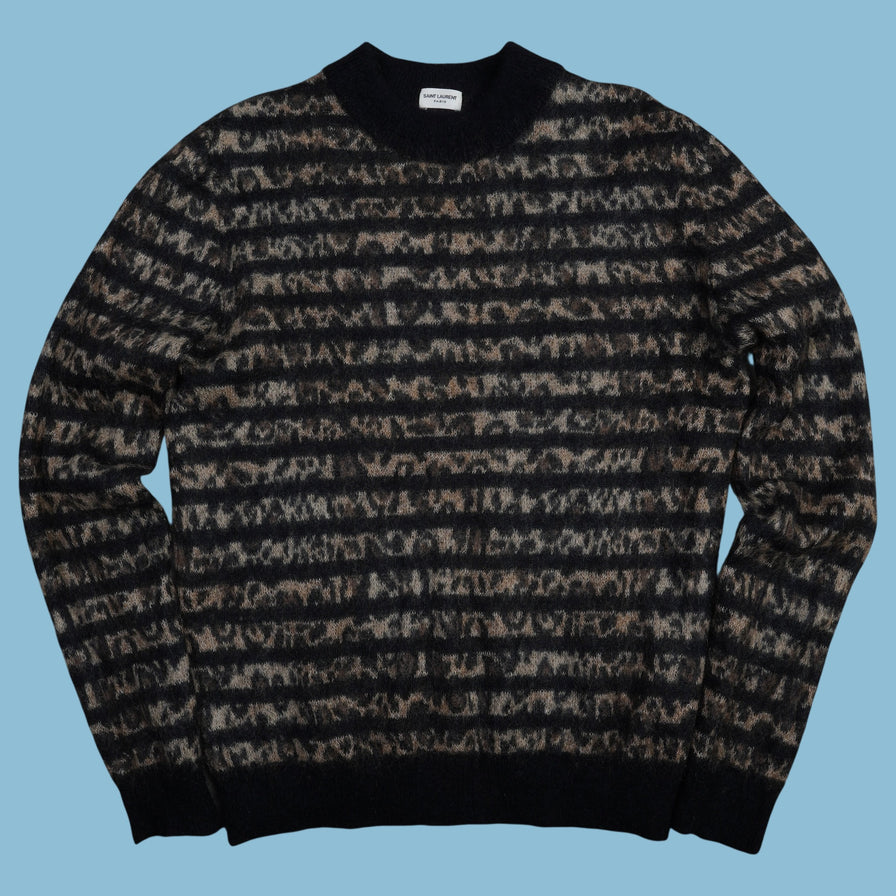 Vintage Saint Laurent Paris Leopard Pullover - M - NFF Vintage