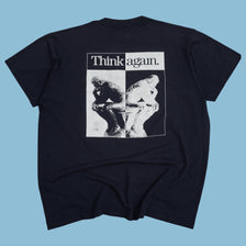 Vintage HP 90s Think Again T-Shirt - XL - NFF Vintage