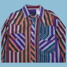 Vintage 80s Sierra Pacific Striped Shirt - L