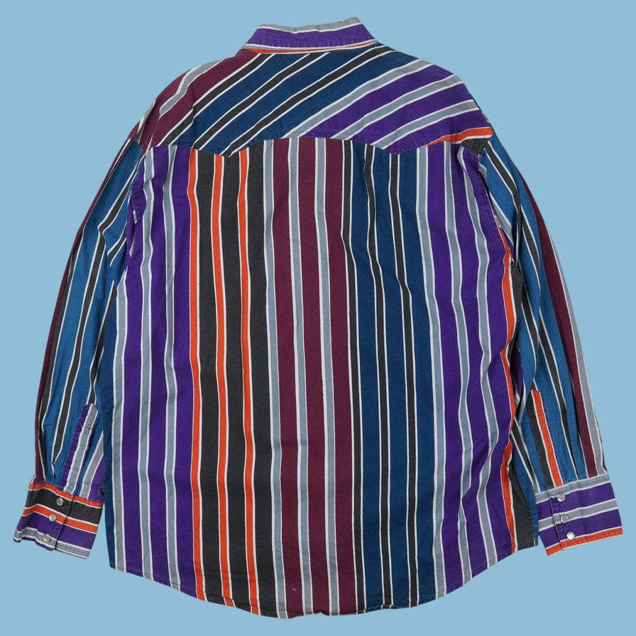 Vintage 80s Sierra Pacific Gestreiftes Hemd - L