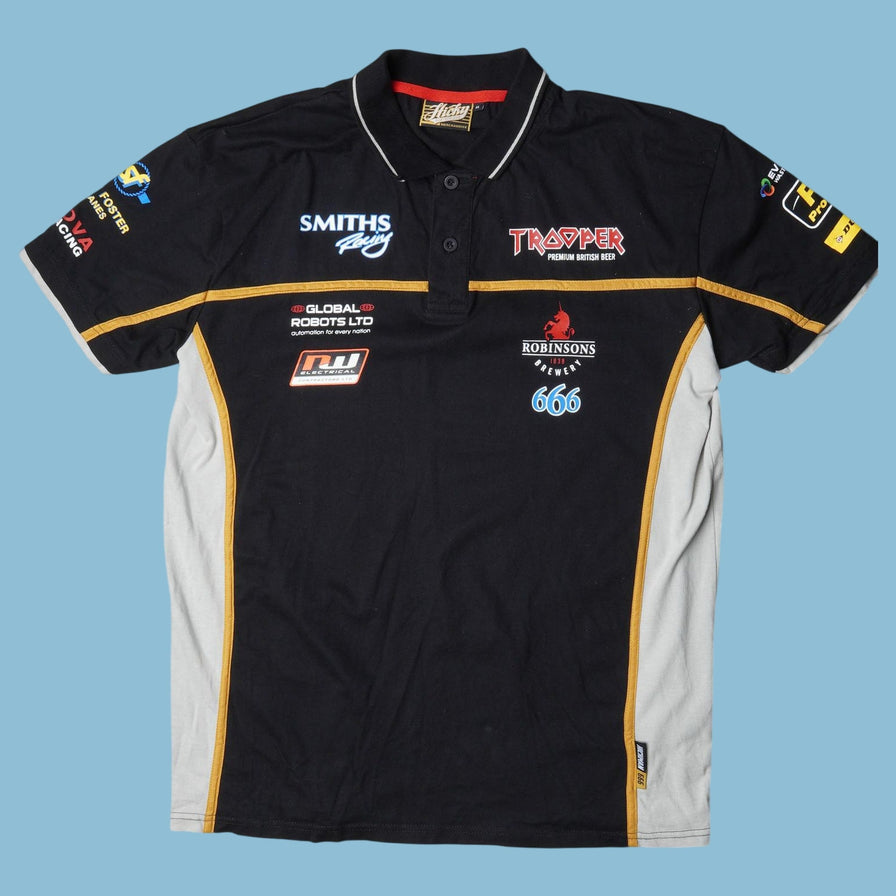 Vintage Smiths Racing Trooper Beer Motorsport Polo T-Shirt - XL