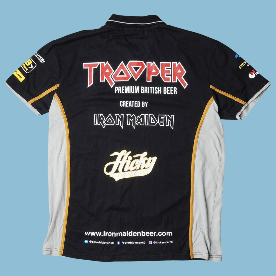 Vintage Smiths Racing Trooper Beer Motorsport Polo T-Shirt - XL