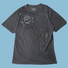 Vintage Southpole 2000s Skull Graphic T-Shirt - XL