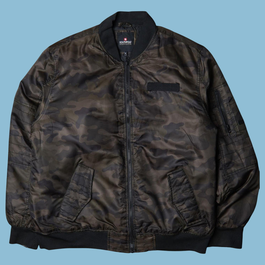 Vintage Southpole Camo Bomber Jacke - XL
