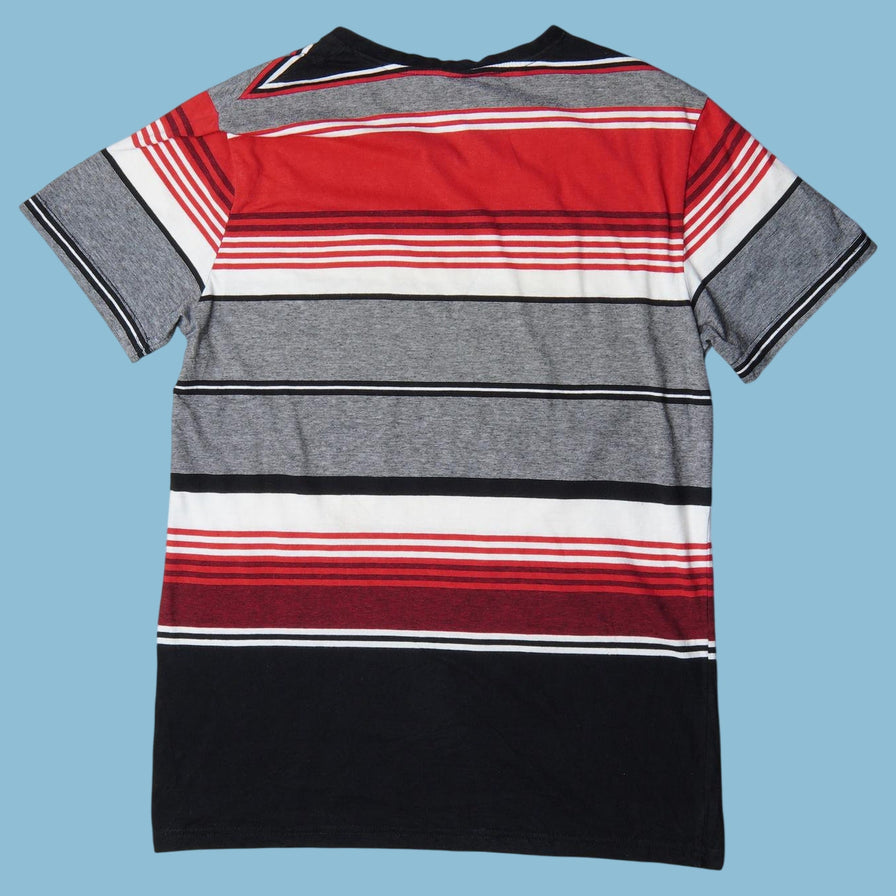 Vintage Southpole Y2K Striped V-Neck T-Shirt - M