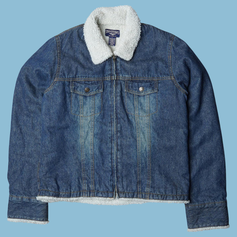 Vintage Steve & Barry's Sherpa Jeansjacke - L