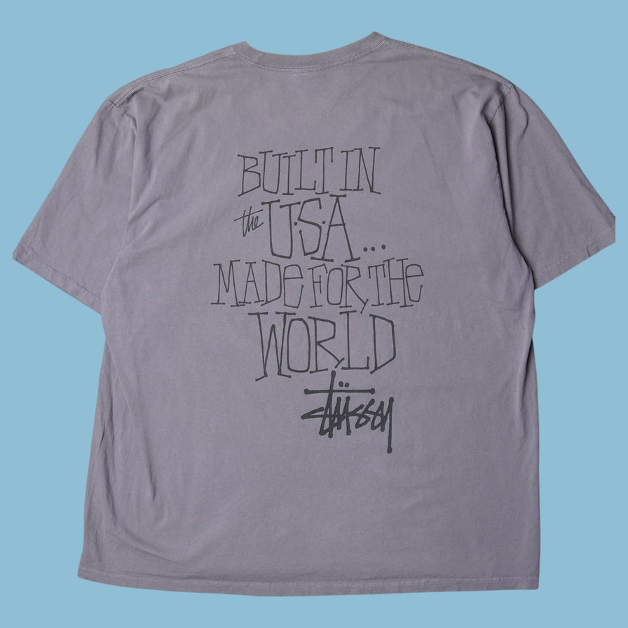 Vintage Stussy 90s Built In The USA T-Shirt - XL
