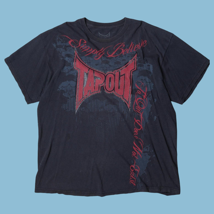 Vintage Tapout 2000s Simply Believe T-Shirt - XL