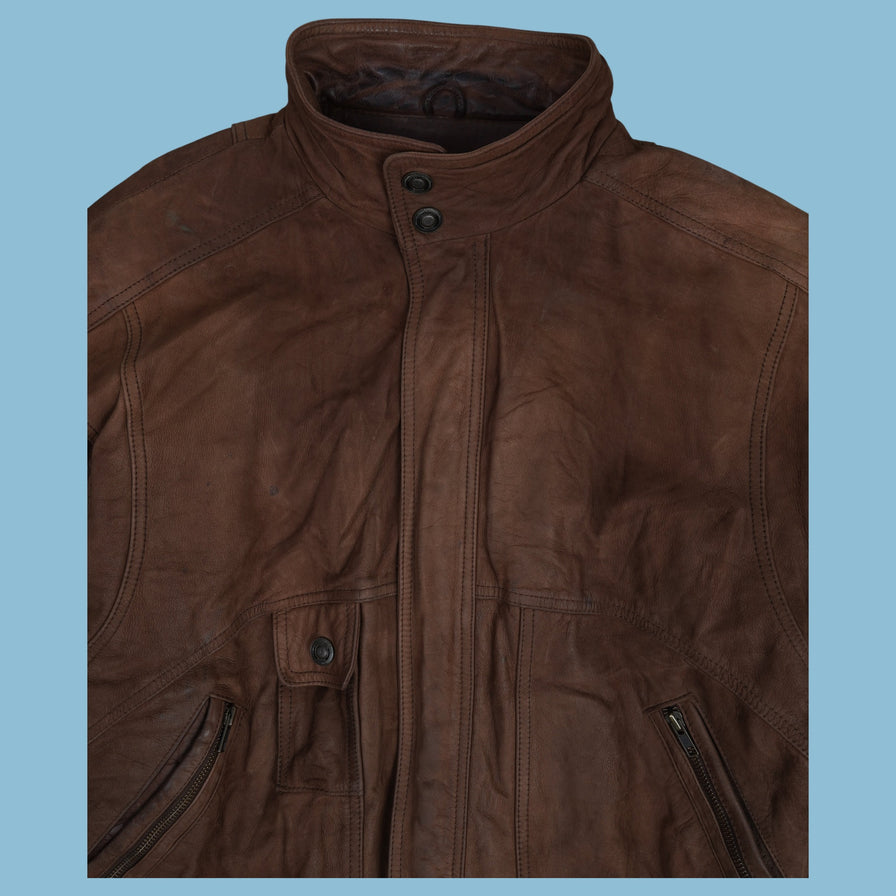 Vintage Thinsulate Bomber Lederjacke - XL - NFF Vintage