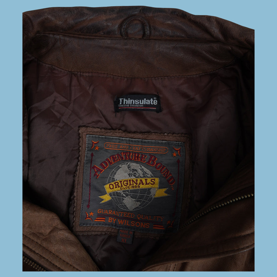 Vintage Thinsulate Bomber Lederjacke - XL - NFF Vintage