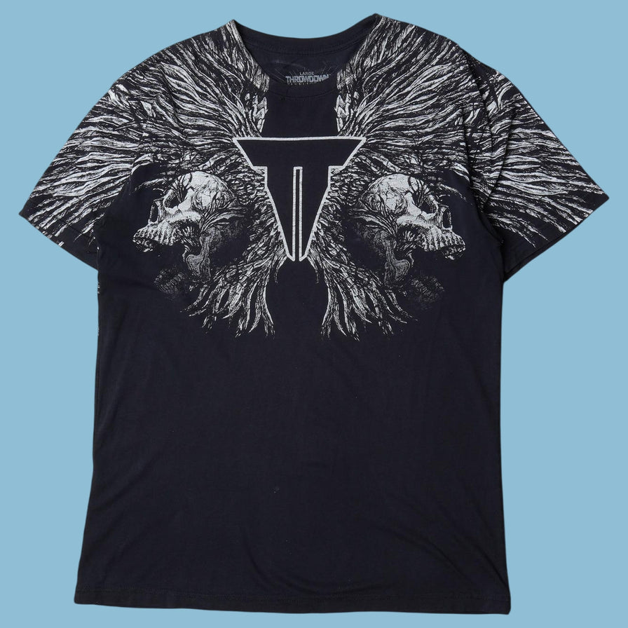Vintage Throwdown 2000s Skull Graphic T-Shirt - L