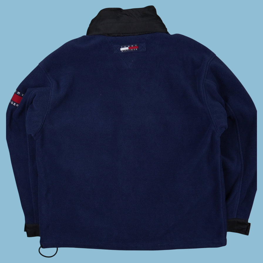 Vintage 90s Tommy Hilfiger Half-Zip Anorak Heavy Fleecejacke - M